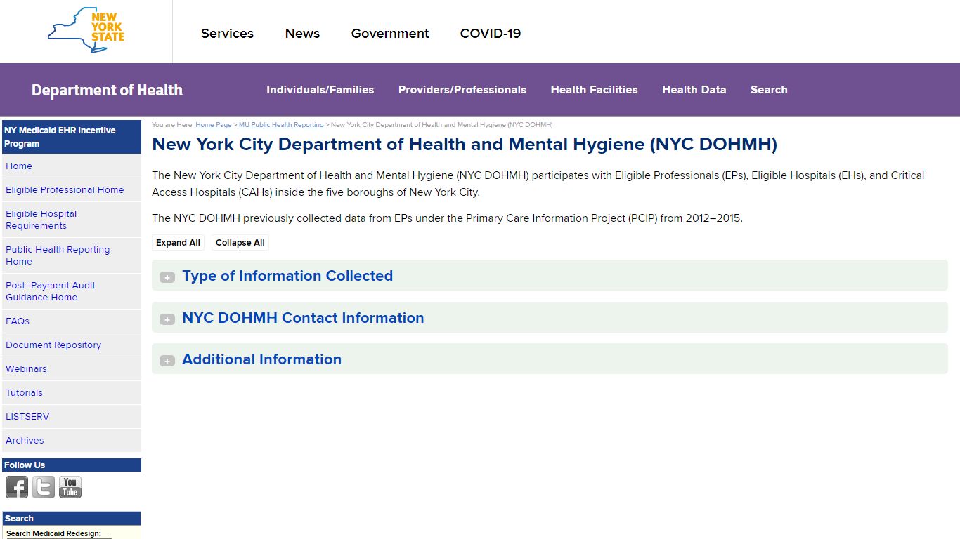 New York City Department of Health and Mental Hygiene (NYC DOHMH)