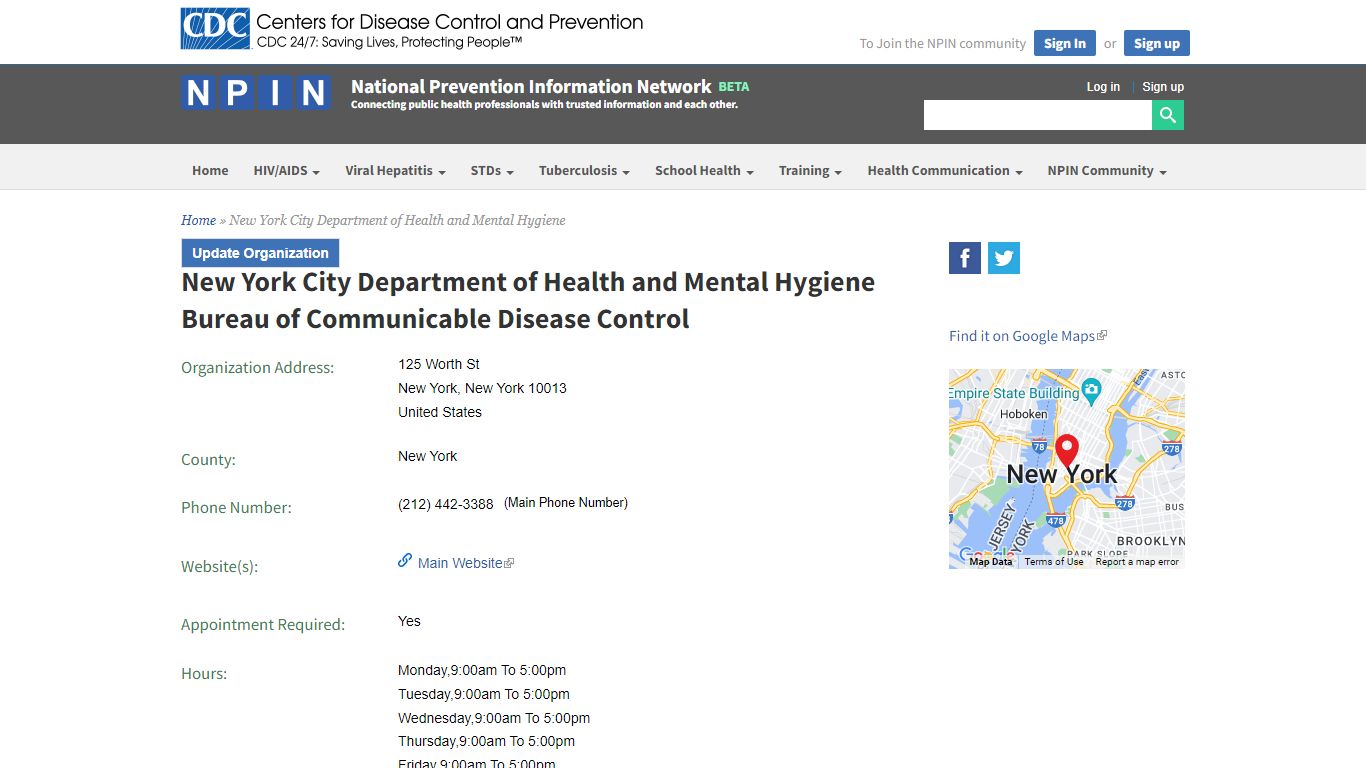 New York City Department of Health and Mental Hygiene